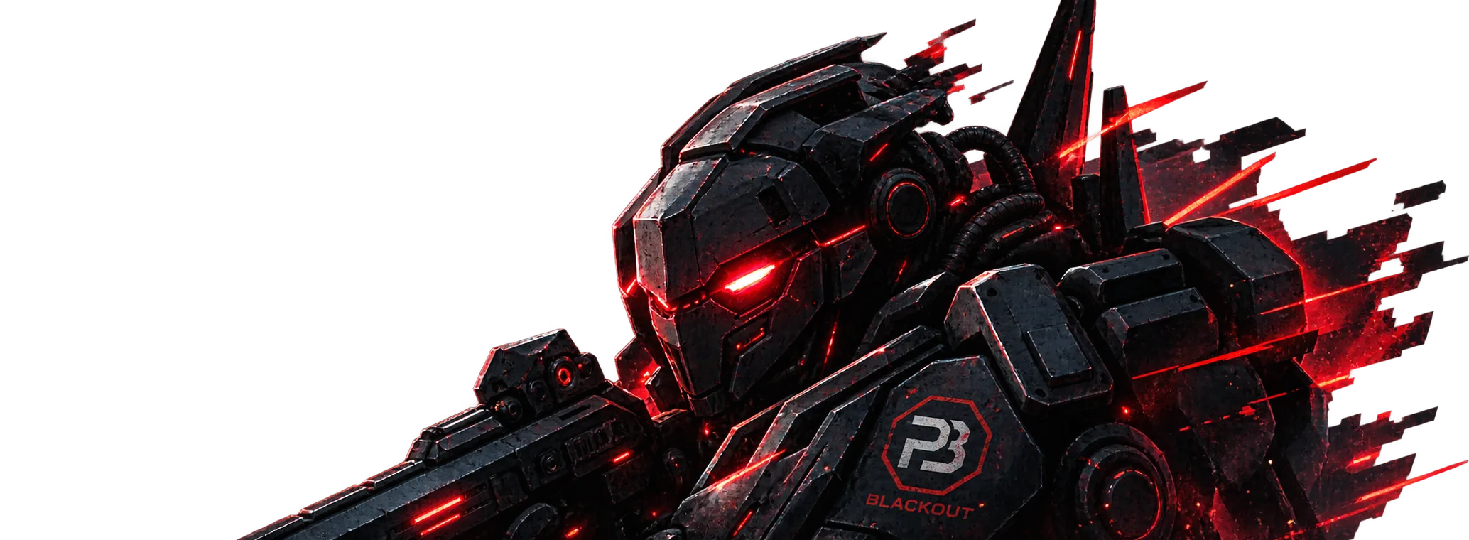 PS5 Blackout armored campaign character with red light details